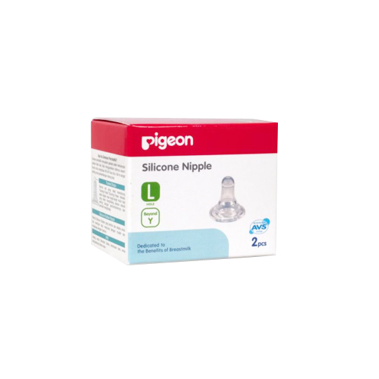 PIGEON SILICONE NIPPLE L 2 PIECES PIGEON SILICONE NIPPLE L 2 PIECES