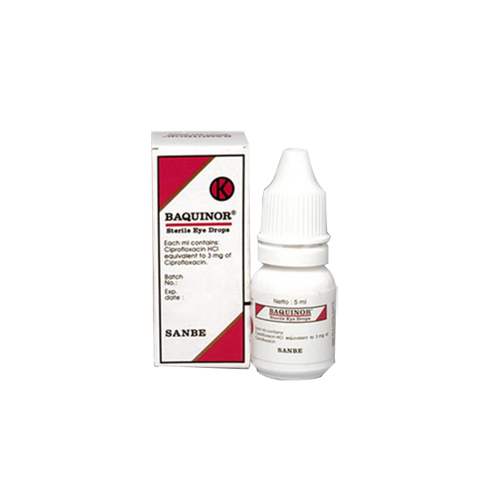 BAQUINOR 3 MG/ML EYE DROPS 5 ML BAQUINOR 3 MG/ML EYE DROPS 5 ML