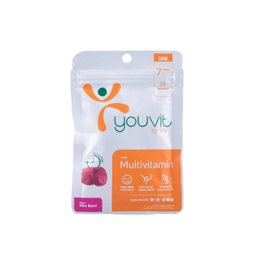 YOUVIT GUMMY RASA MIX BERRI 7 TABLET YOUVIT GUMMY RASA MIX BERRI 7 TABLET