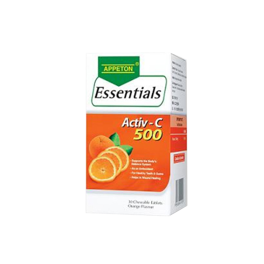 APPETON ESSENTIAL VITAMIN C ORANGE 500 MG 60 TABLET APPETON ESSENTIAL VITAMIN C ORANGE 500 MG 60 TABLET