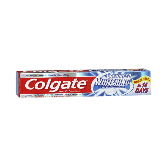 COLGATE ADVANCED WHITENING TOOTHPASTE 90 GR COLGATE ADVANCED WHITENING TOOTHPASTE 90 GR