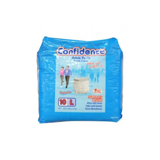 CONFIDENCE ADULT DIAPER PANTS SIZE L 10 PIECES CONFIDENCE ADULT DIAPER PANTS SIZE L 10 PIECES