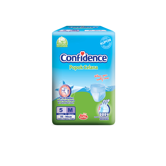 CONFIDENCE ADULT DIAPER PANTS SIZE M 5 PIECES CONFIDENCE ADULT DIAPER PANTS SIZE M 5 PIECES