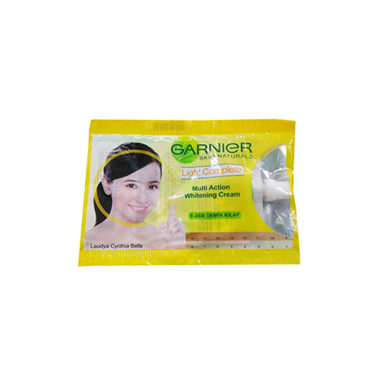 GARNIER LIGHT COMPLETE MULTI ACTION WHITENING CREAM SACHET 7 ML GARNIER LIGHT COMPLETE MULTI ACTION WHITENING CREAM SACHET 7 ML
