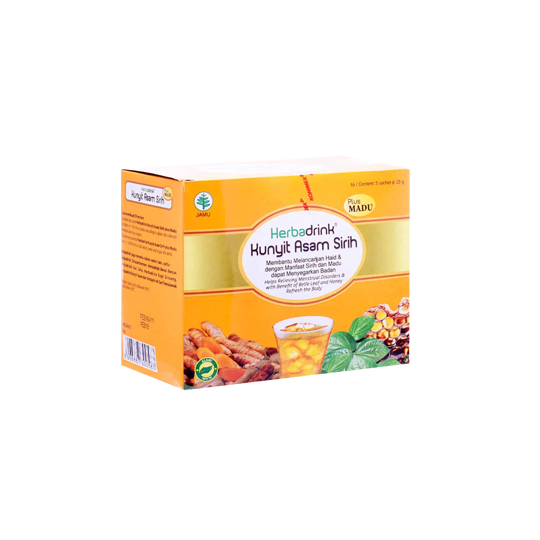KUNYIT ASAM SIRIH PLUS MADU 25 G 5 SACHET KUNYIT ASAM SIRIH PLUS MADU 25 G 5 SACHET