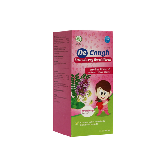 De Cough Strawberry Sirup 60 ml De Cough Strawberry Sirup 60 ml