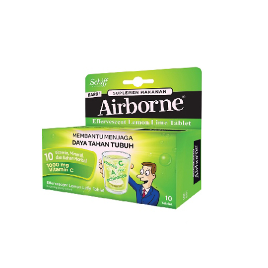 AIRBORNE EFFERVESCENT LEMON-LIME 10 TABLET AIRBORNE EFFERVESCENT LEMON-LIME 10 TABLET