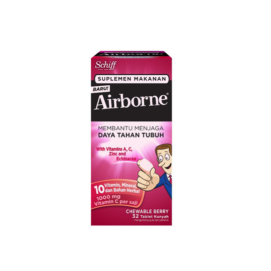 AIRBORNE C1000 CHEWABLE BERRY 32 TABLET AIRBORNE C1000 CHEWABLE BERRY 32 TABLET