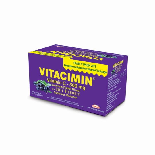 VITACIMIN RASA BLUEBERRY 500 MG 20 TABLET VITACIMIN RASA BLUEBERRY 500 MG 20 TABLET