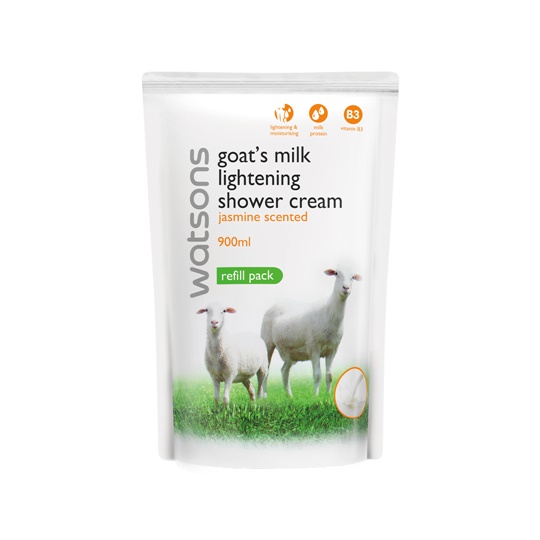 WATSONS GOAT'S MILK SHOWER CREAM JASMINE REFILL 900 ML WATSONS GOAT'S MILK SHOWER CREAM JASMINE REFILL 900 ML