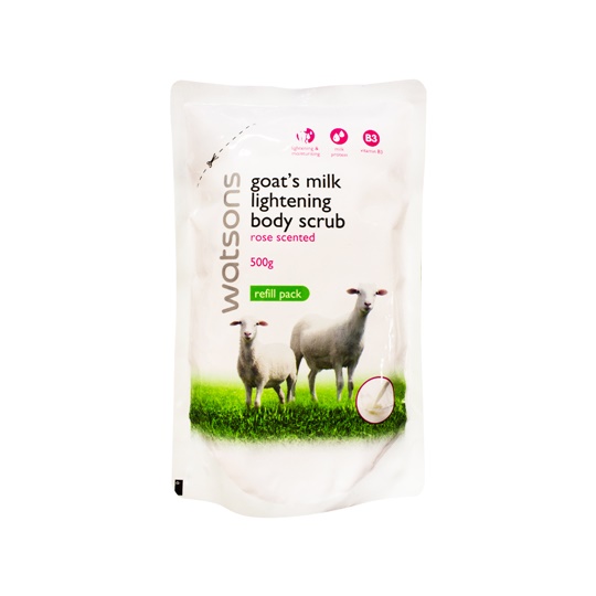 WATSONS GOAT'S MILK BODY SCRUB ROSE REFILL 500 ML WATSONS GOAT'S MILK BODY SCRUB ROSE REFILL 500 ML