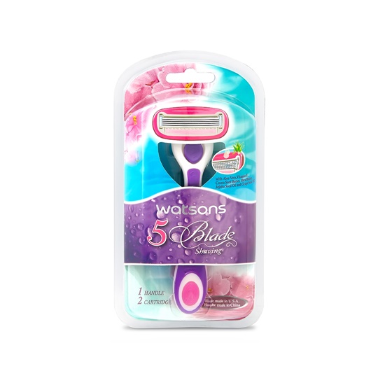 WATSONS LADIES 5 BLADE SYSTEM RAZOR 3 PIECES WATSONS LADIES 5 BLADE SYSTEM RAZOR 3 PIECES