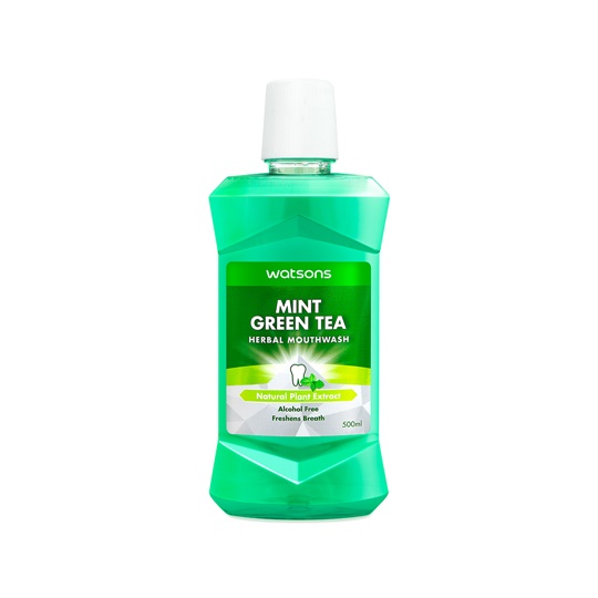 WATSONS MOUTHWASH HERBAL MINT 500ML WATSONS MOUTHWASH HERBAL MINT 500ML