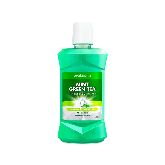 Watsons Mouthwash Herbal Mint 500ml Kegunaan Efek Samping Dosis Dan Aturan Pakai Halodoc