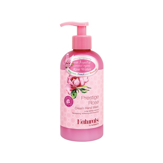 WATSONS NATURALS PRESTIGE ROSE CREAM HAND WASH 400ML WATSONS NATURALS PRESTIGE ROSE CREAM HAND WASH 400ML