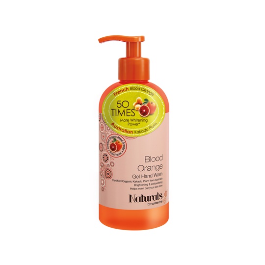 WATSONS NATURALS BLOOD ORANGE GEL HAND WASH 400ML WATSONS NATURALS BLOOD ORANGE GEL HAND WASH 400ML