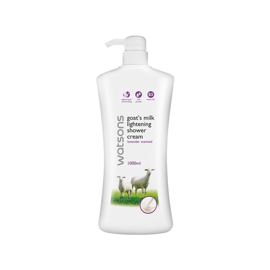 WATSONS GOAT'S MILK SHOWER CREAM LAVENDER 1000ML WATSONS GOAT'S MILK SHOWER CREAM LAVENDER 1000ML