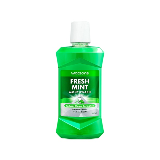 WATSONS FRESH MINT MOUTHWASH 500 ML WATSONS FRESH MINT MOUTHWASH 500 ML