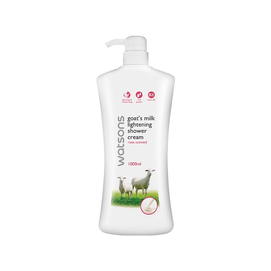 WATSONS GOAT'S MILK SHOWER CREAM ROSE 1000ML WATSONS GOAT'S MILK SHOWER CREAM ROSE 1000ML