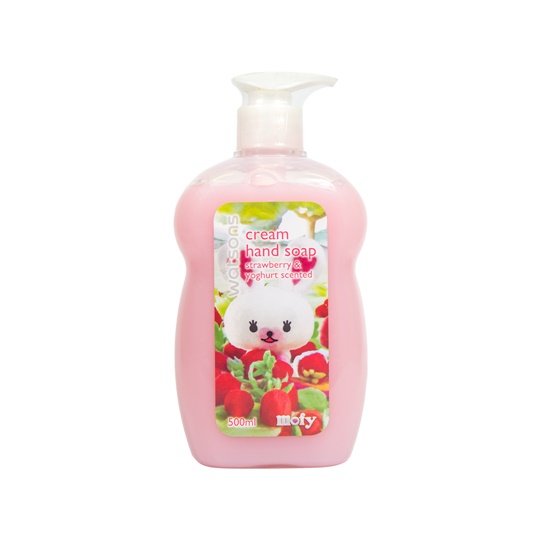 WATSONS MOFY STRAWBERRY & YOGHURT SCENTED CREAM HAND SOAP 500ML WATSONS MOFY STRAWBERRY & YOGHURT SCENTED CREAM HAND SOAP 500ML