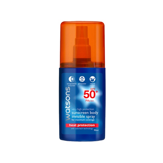 WATSONS VERY HIGH PROTECTION SUN BODY INVISIBLE SPF 50 90ML WATSONS VERY HIGH PROTECTION SUN BODY INVISIBLE SPF 50 90ML