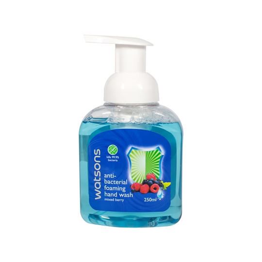 WATSONS ANTI BACTERIAL FOAM HAND WASH MIXED BERRY 250ML WATSONS ANTI BACTERIAL FOAM HAND WASH MIXED BERRY 250ML