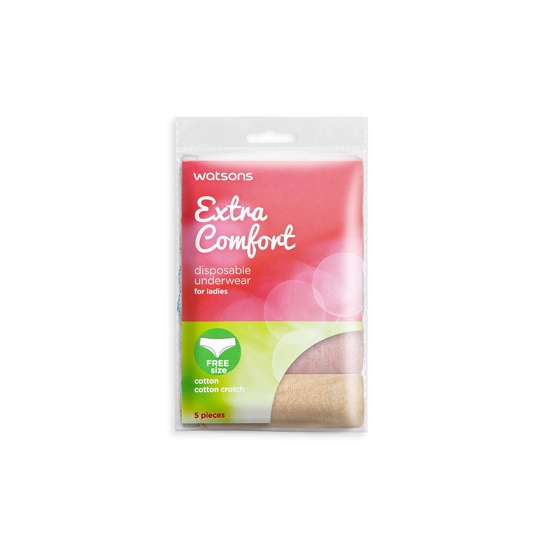 WATSONS DISPOSABLE UNDERWEAR COTTON LADIES 5 PIECES WATSONS DISPOSABLE UNDERWEAR COTTON LADIES 5 PIECES