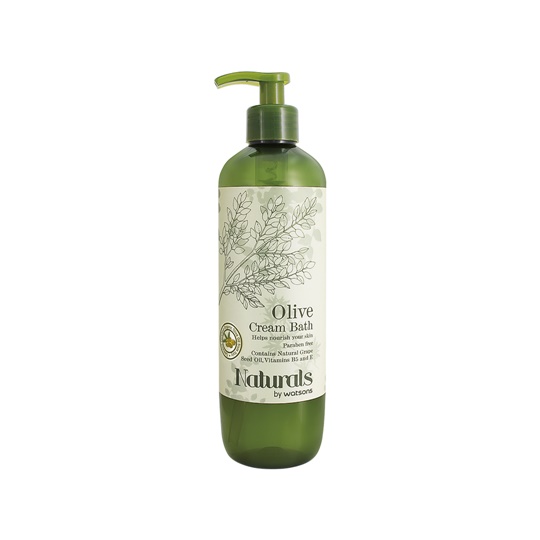 WATSONS NATURALS OLIVE CREAM BATH 490 ML WATSONS NATURALS OLIVE CREAM BATH 490 ML