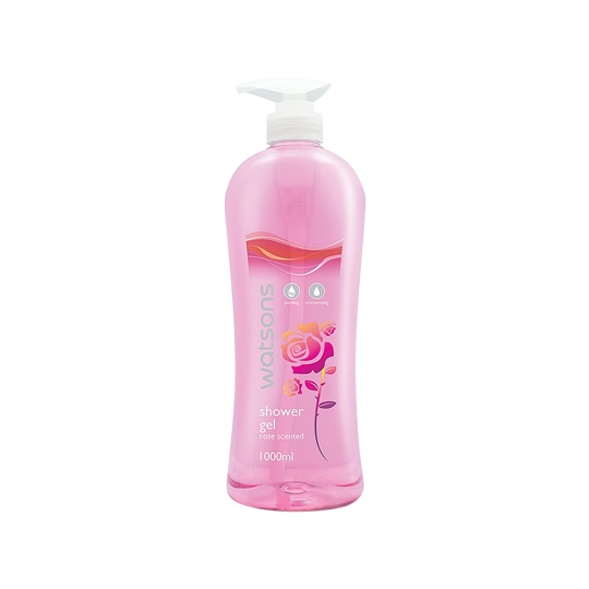 WATSONS ROSE SCENTED SHOWER GEL 1L WATSONS ROSE SCENTED SHOWER GEL 1L