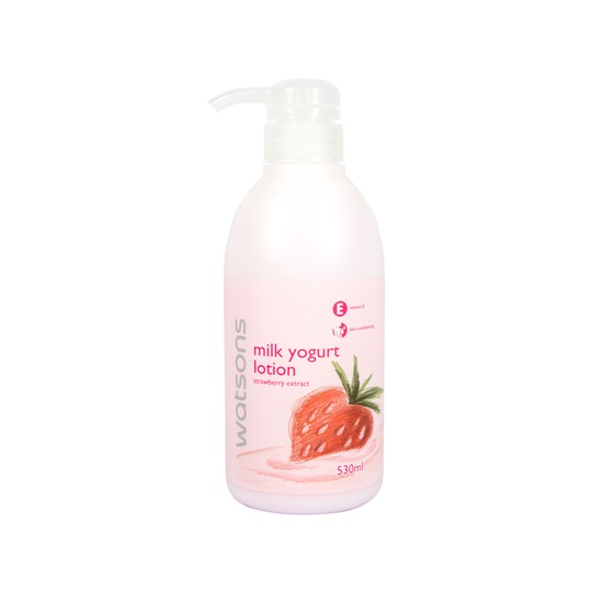 WATSONS MILK YOGURT LOTION STRAWBERRY 530ML WATSONS MILK YOGURT LOTION STRAWBERRY 530ML