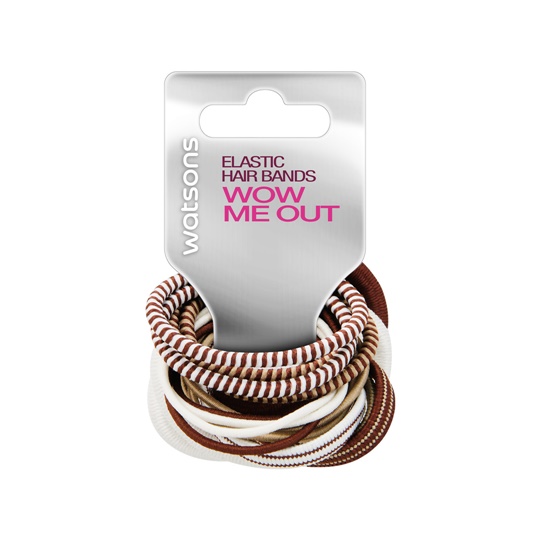 WATSONS ELASTIC HAIR BAND BROWN 20 PIECES WATSONS ELASTIC HAIR BAND BROWN 20 PIECES