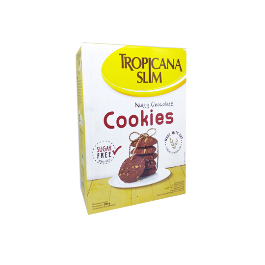TROPICANA SLIM COOKIES DIABETAMIL NUTTY CHOCOLATE 200 GR TROPICANA SLIM COOKIES DIABETAMIL NUTTY CHOCOLATE 200 GR