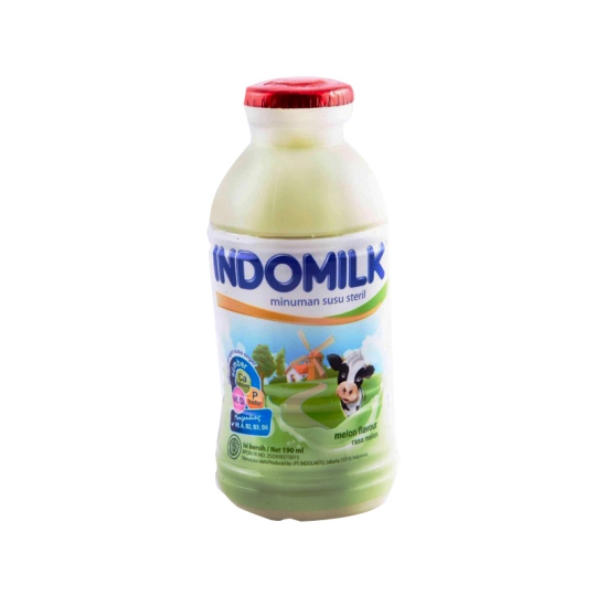 INDOMILK LIQUID MELON BOTOL 190 ML INDOMILK LIQUID MELON BOTOL 190 ML