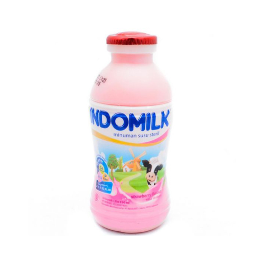 INDOMILK LIQUID STROBERI BOTOL 190 ML INDOMILK LIQUID STROBERI BOTOL 190 ML