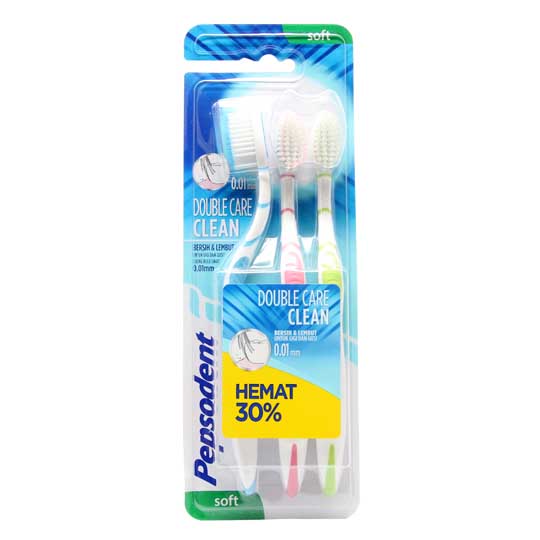 Pepsodent Tooth Brush Double Care Clean 3 Pieces Pepsodent Tooth Brush Double Care Clean 3 Pieces