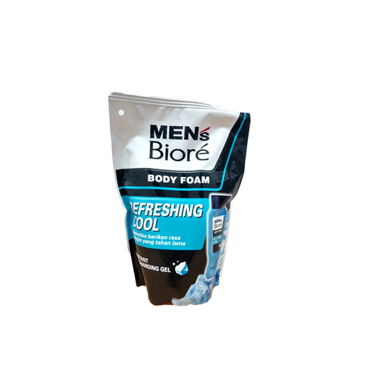 BIORE MEN'S BODY FOAM REFRESHING COOL REFILL 450ML BIORE MEN'S BODY FOAM REFRESHING COOL REFILL 450ML