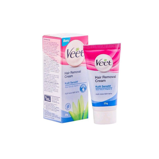 VEET HAIR REMOVAL KULIT SENSITIVE CREAM 25 G VEET HAIR REMOVAL KULIT SENSITIVE CREAM 25 G