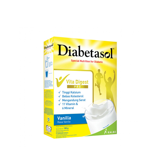 DIABETASOL VITA DIGEST PRO SUSU RASA VANILA 180 G DIABETASOL VITA DIGEST PRO SUSU RASA VANILA 180 G