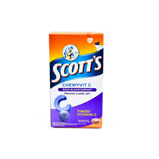 SCOTT CHEWYVIT C BLACKCURRANT 30 GR TABLET SCOTT CHEWYVIT C BLACKCURRANT 30 GR TABLET