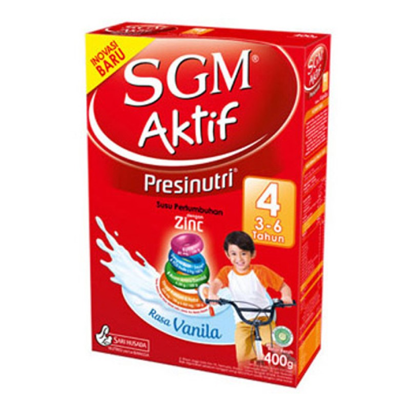 SGM AKTIF 4 PRESINUTRI RASA VANILA 400 G SGM AKTIF 4 PRESINUTRI RASA VANILA 400 G