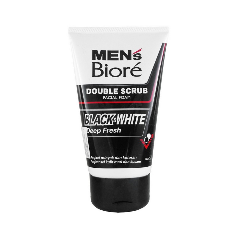BIORE BLACK WHITE DOUBLE SCRUB FACIAL FOAM 100 G BIORE BLACK WHITE DOUBLE SCRUB FACIAL FOAM 100 G