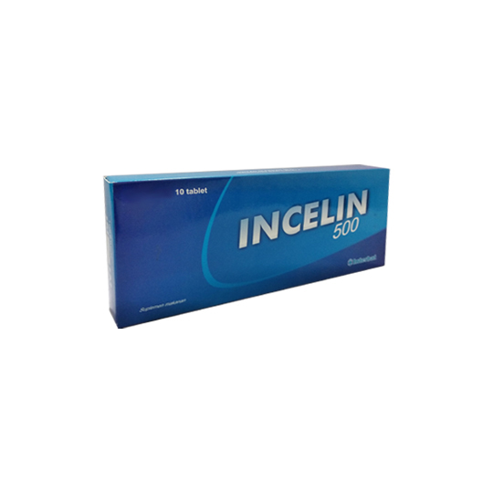 Incelin 500 mg 10 Tablet Incelin 500 mg 10 Tablet