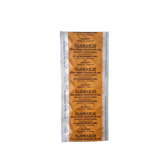 Flamar 25 mg 10 Tablet Flamar 25 mg 10 Tablet