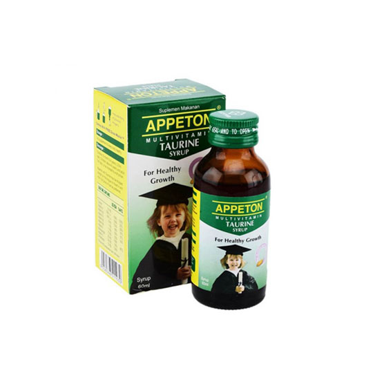 APPETON MULTIVITAMIN WITH TAURINE SIRUP 60 ML APPETON MULTIVITAMIN WITH TAURINE SIRUP 60 ML