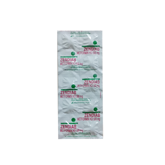 ZENDIAB 500 MG 10 TABLET ZENDIAB 500 MG 10 TABLET